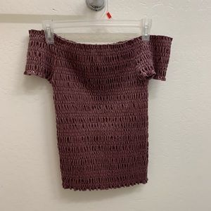 Velvet off the shoulder top